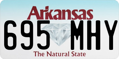 AR license plate 695MHY