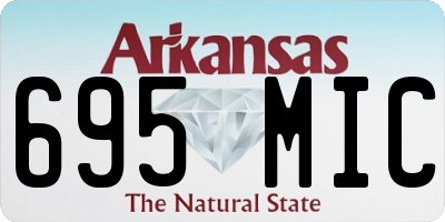 AR license plate 695MIC