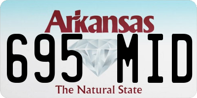AR license plate 695MID