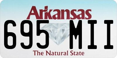AR license plate 695MII