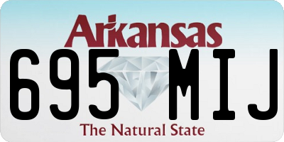 AR license plate 695MIJ