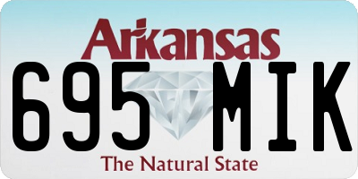 AR license plate 695MIK