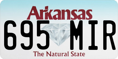 AR license plate 695MIR