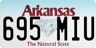 AR license plate 695MIU