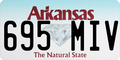 AR license plate 695MIV