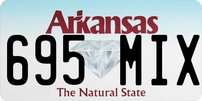 AR license plate 695MIX
