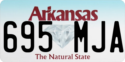 AR license plate 695MJA