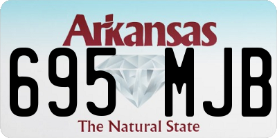 AR license plate 695MJB