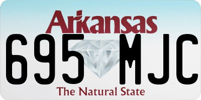 AR license plate 695MJC