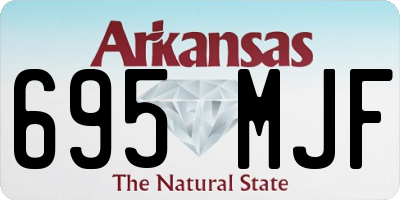 AR license plate 695MJF