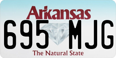 AR license plate 695MJG