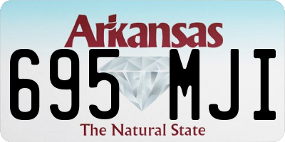 AR license plate 695MJI