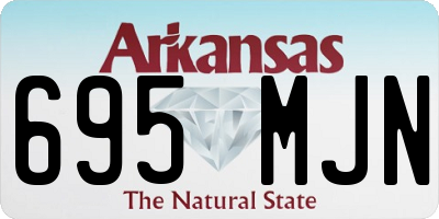 AR license plate 695MJN
