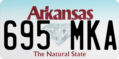 AR license plate 695MKA