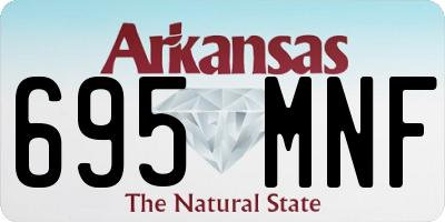 AR license plate 695MNF