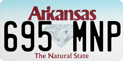 AR license plate 695MNP
