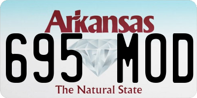 AR license plate 695MOD