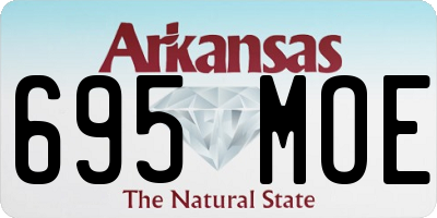 AR license plate 695MOE