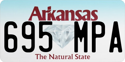 AR license plate 695MPA
