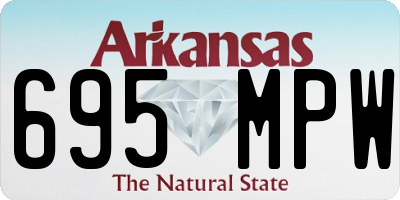 AR license plate 695MPW
