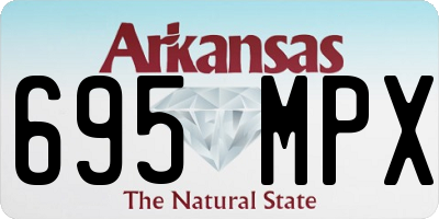 AR license plate 695MPX