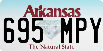 AR license plate 695MPY