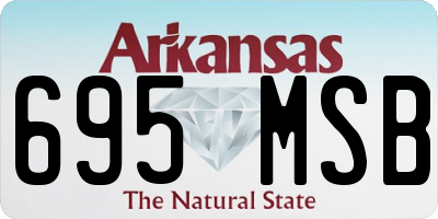 AR license plate 695MSB