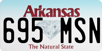 AR license plate 695MSN
