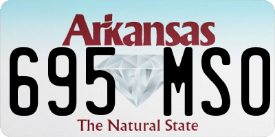AR license plate 695MSO