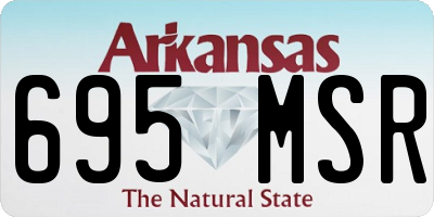 AR license plate 695MSR
