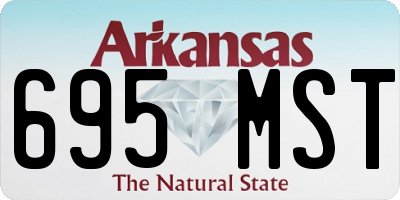 AR license plate 695MST