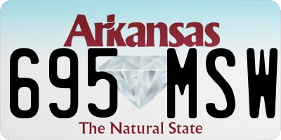 AR license plate 695MSW