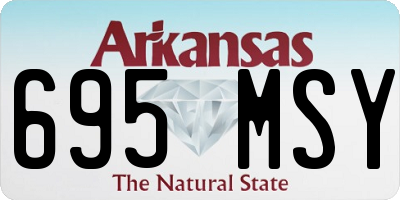 AR license plate 695MSY