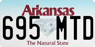 AR license plate 695MTD