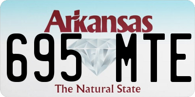 AR license plate 695MTE