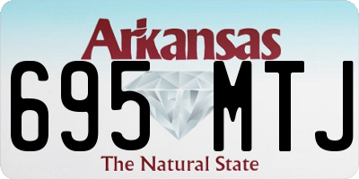 AR license plate 695MTJ