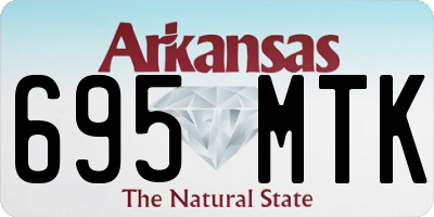 AR license plate 695MTK