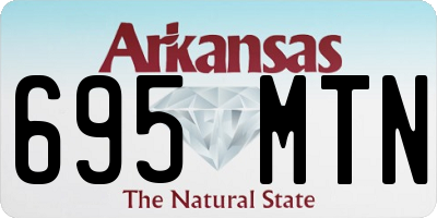 AR license plate 695MTN
