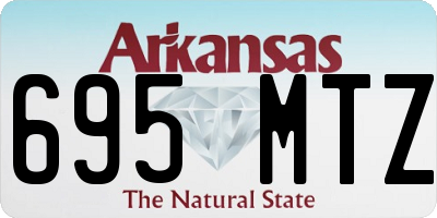 AR license plate 695MTZ