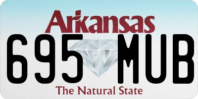 AR license plate 695MUB