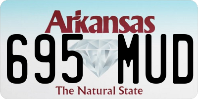 AR license plate 695MUD