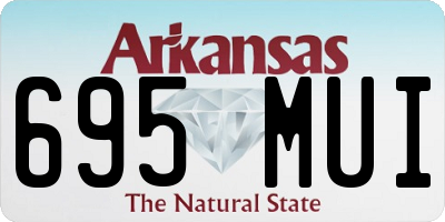 AR license plate 695MUI