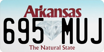 AR license plate 695MUJ