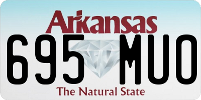 AR license plate 695MUO