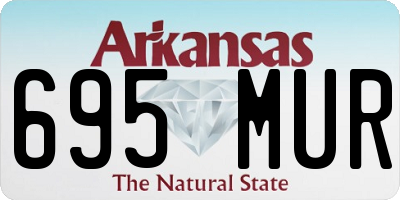 AR license plate 695MUR