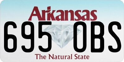 AR license plate 695OBS