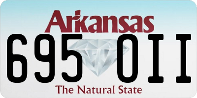 AR license plate 695OII
