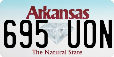 AR license plate 695UON