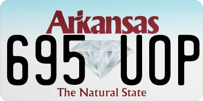 AR license plate 695UOP