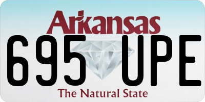 AR license plate 695UPE